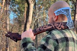 viking axe handmade ulfhednar warriors