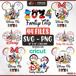 2024 family trip bundle svg png, family vacation, 44 family trip sublimation design, vacay mode png, magical kingdom