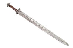 custom handmade damascus sword 37" damascus steel viking sword