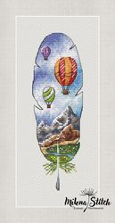 feather air cross stitch pattern