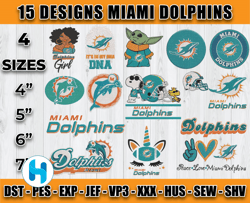 bundle 15 designs nfl miami dolphins embroidery, nfl miami dolphins logo embroidery, nfl embroidery files