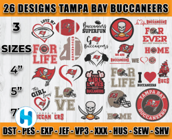 bundle 26 designs nfl tampa bay buccaneers embroidery, nfl tampa bay buccaneers logo embroidery, nfl embroidery files