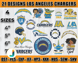 bundle 21 designs nfl los angeles chargers embroidery, nfl la chargers logo embroidery, nfl embroidery files