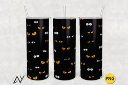 20oz skinny tumbler halloween spooky eye