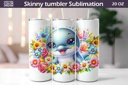 cute dolphin tumbler wrap