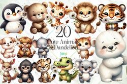 cute animals and dandelion sublimation png