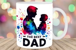 the best dad mug wrap png