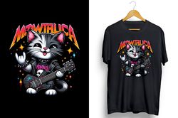 funny cat meowtallica png sublimation