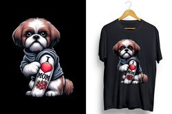 i love mom shih tzu png sublimation png