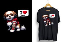 i love mom shih tzu png sublimation