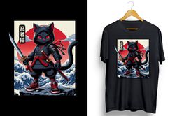 japanese samurai cat png sublimation