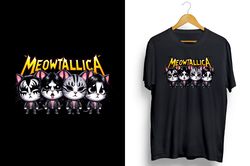 meowtallica funny cat png sublimation png