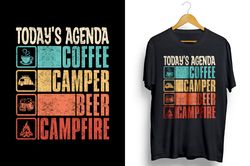 today's agenda camping png sublimation