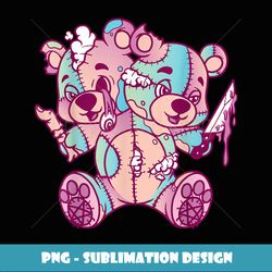 anime aesthetic pastel goth evil teddy bear gifts - special edition sublimation png file