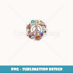 peace hand tie sign of freedom hippie flower child - trendy sublimation digital download