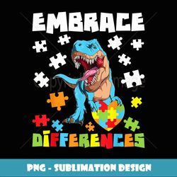 embrace differences - autistic puzzle autism awareness - modern sublimation png file