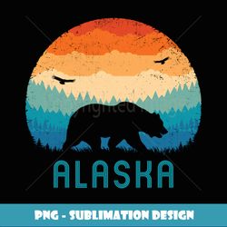 alaska retro grizzly bears vintage alaskan brown bear - trendy sublimation digital download