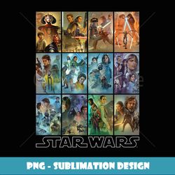 star wars celebration mural art panels - elegant sublimation png download