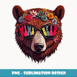 mama bear sunglasses flower headband bandana groovie women - creative sublimation png download