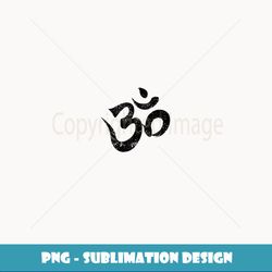 distressed om meditation spiritual indian yoga symbol om - high-quality png sublimation download