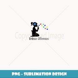 embrace differences puzzle autism awareness ee - professional sublimation digital download