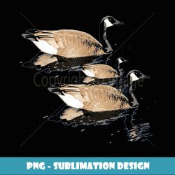 canada goose family t papa mama and baby - instant png sublimation download