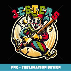 cool baseball softball season jester team logo - png transparent sublimation design