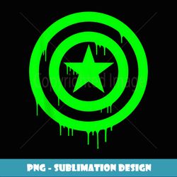 marvel captain america shield neon green logo - digital sublimation download file