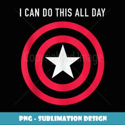 marvel captain america i can do this all day vintage shield - signature sublimation png file
