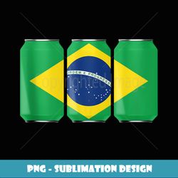patriotic beer cans brazil w brazilian flag - trendy sublimation digital download