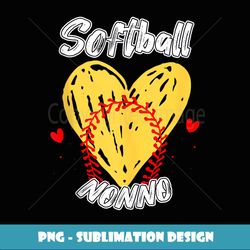 softball nonno cute softball family player heart matching - instant sublimation digital download