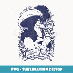 disney peter pan captain hook outline portrait - exclusive png sublimation download