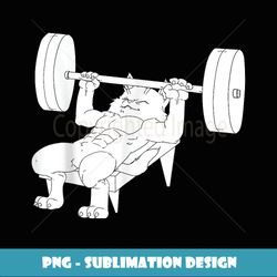 cat bench press powerlifting - special edition sublimation png file