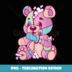 anime aesthetic pastel goth evil stich teddy bear gifts - sublimation-ready png file