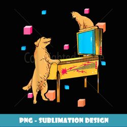 pinball wizard dog cat playing pinball machine - premium sublimation digital download