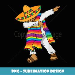 dabbing mexican poncho cinco de mayo costume - vintage sublimation png download