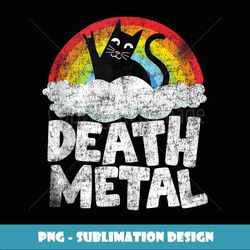 death metal cat retro rainbow metal fan heavy metal - png sublimation digital download