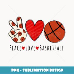 i love basketball heart peace love hippie sports fan - premium png sublimation file