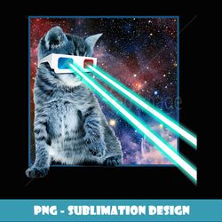 laser eye cat 3d glasses kitty galaxy space xmas gift - instant png sublimation download