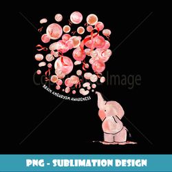 elephant blows up burgundy balloons brain aneurysm awareness - png transparent sublimation design