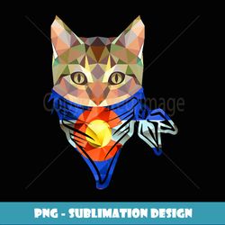 colorado flag geometric cat bandana by mcma - modern sublimation png file