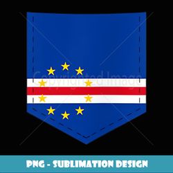 cape verde flag with printed cape verdian flag pocket - creative sublimation png download