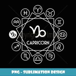 zodiac sign capricorn horoscope birthday star symbol - premium sublimation digital download