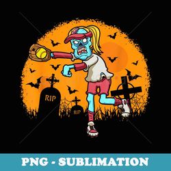 softball zombie catcher halloween costume party - retro png sublimation digital download