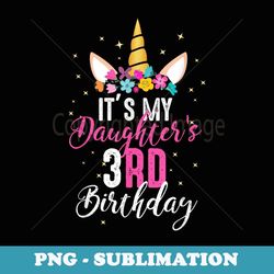 its my daughters 3rd birthay girl unicorn birthday - instant sublimation digital download