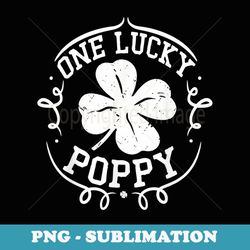 mens one lucky poppy st patrick's day s for grandpa men - exclusive png sublimation download