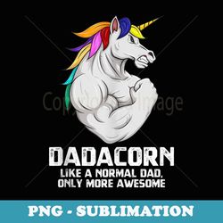 mens dadacorn muscle dad unicorn fathers day funny - creative sublimation png download