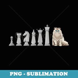 cat chess pawn funny chess player - premium sublimation digital download