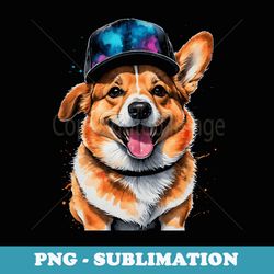 corgi snapback cap dog funny animal art print graphic - exclusive sublimation digital file