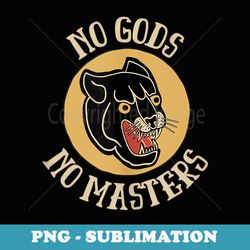 no gods no masters - retro anarchist black panther punk